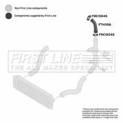 First Line Intercooler Turbo Charge Air Hose L fits Mercedes-Benz Sprinter 3,5-T