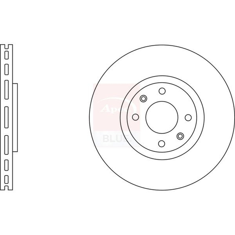 Apec Front & Rear Brake Discs & Pads fits Peugeot 208 I 2012-2019 1.6