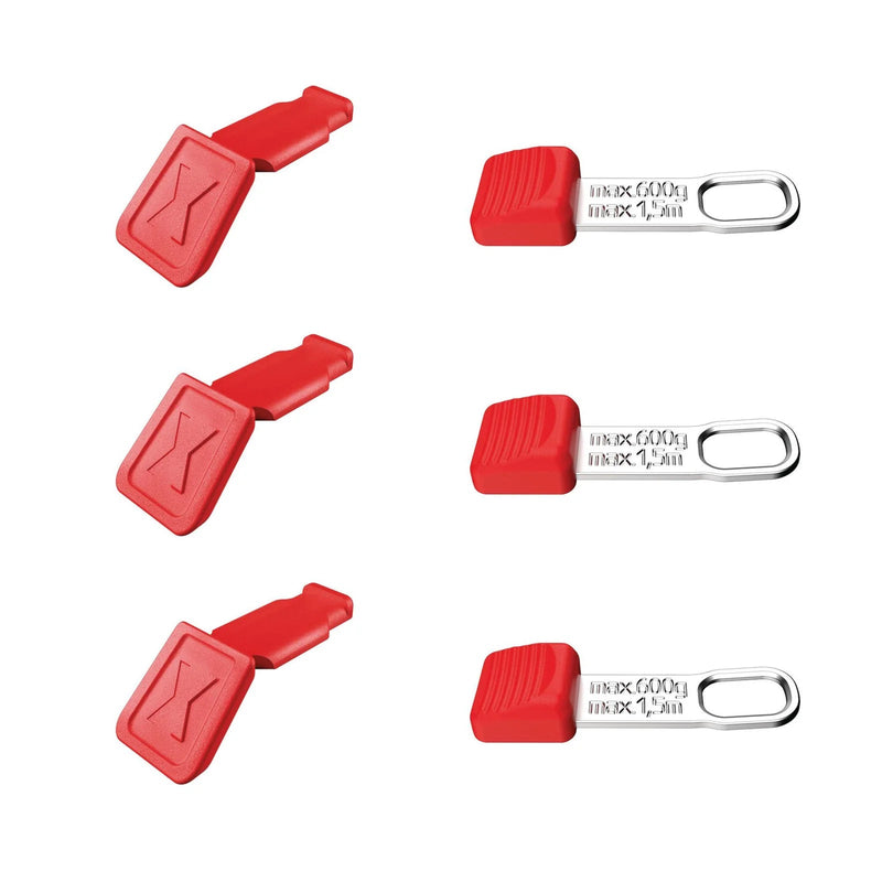KNIPEX 00 63 06 TCR TetheredTool Clips + ColorCode Clips Red