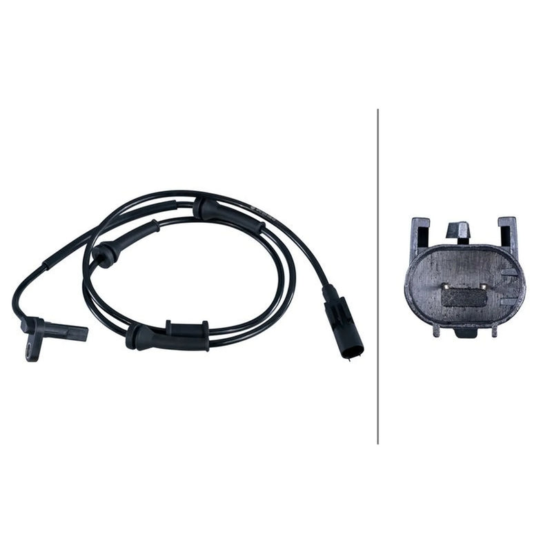 Hella ABS Wheel Speed Sensor Front fits Abarth 500 / 595 / 695 2008 on 1.4