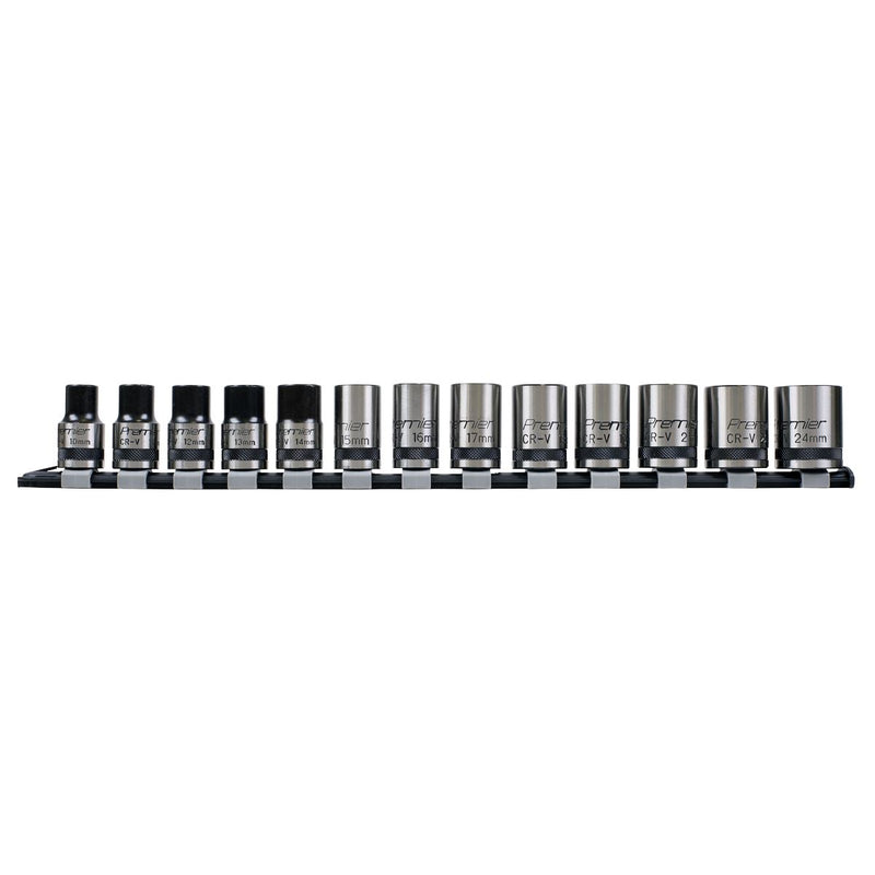 Sealey Premier Black Premier Black Lock-On Socket Set 1/2"Sq Drive 13pc AK2742B Sealey Premier Black - Dynamic Drive