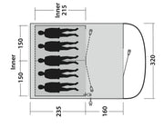 Outwell Sky 5 Pole Tent Blue 5 Person Outwell - Dynamic Drive