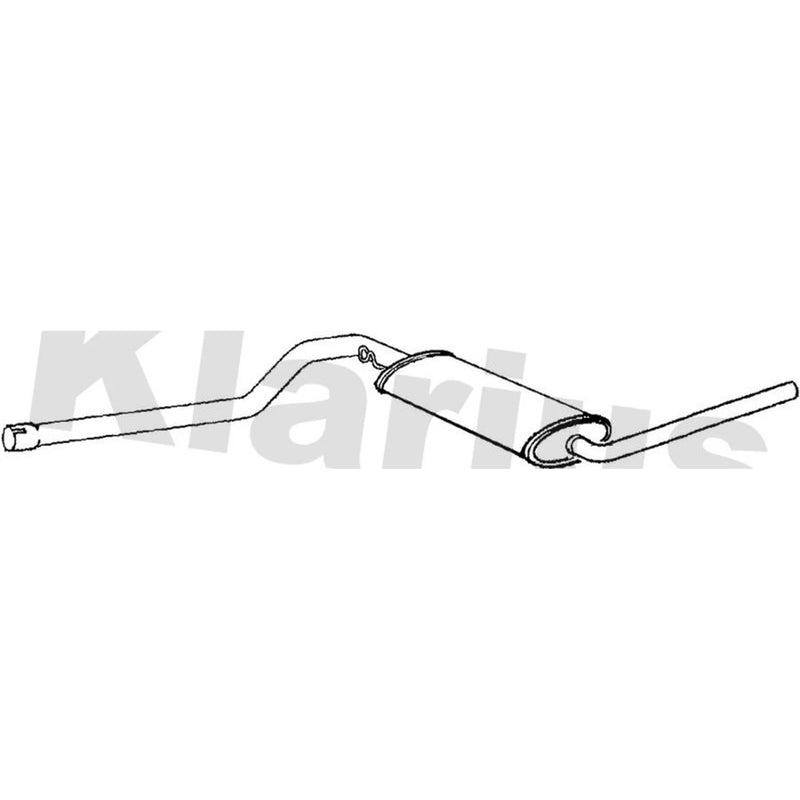 Klarius Box With Centre Pipe Centre fits VW Transporter 1992-2003 1.9