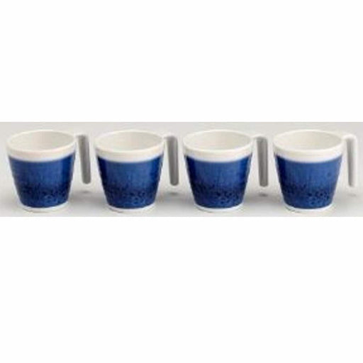 4Pk Azure Swirl Premium Plus Mug Set AZ423 Flamefield - Dynamic Drive