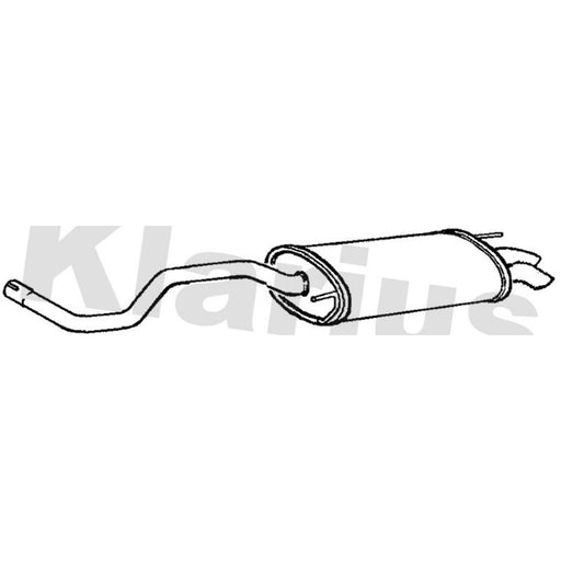 Klarius Box With Tail Pipe Rear fits VW Polo 1999-2001 1.4 1.7 1.9