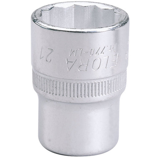 Draper Elora Bi-Hexagon Socket, 1/2" Sq. Dr., 21mm 24666 Draper - Dynamic Drive