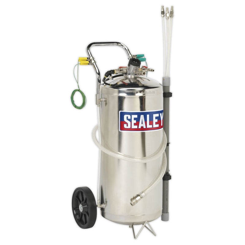 Sealey Air Operated Fuel Drainer 40L Stainless Steel TP200S Sealey - Dynamic Drive