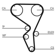 Continental CTAM Timing Belt Kit with Rollers fits Citroën C2 2005-2009 1.4