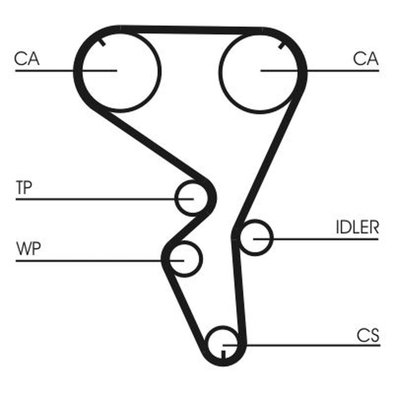 Continental CTAM Timing Belt Kit with Rollers fits Citroën C2 2005-2009 1.4