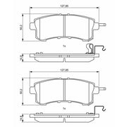 Bosch Front & Rear Pads fits Nissan Patrol VI 2010 on 5.6