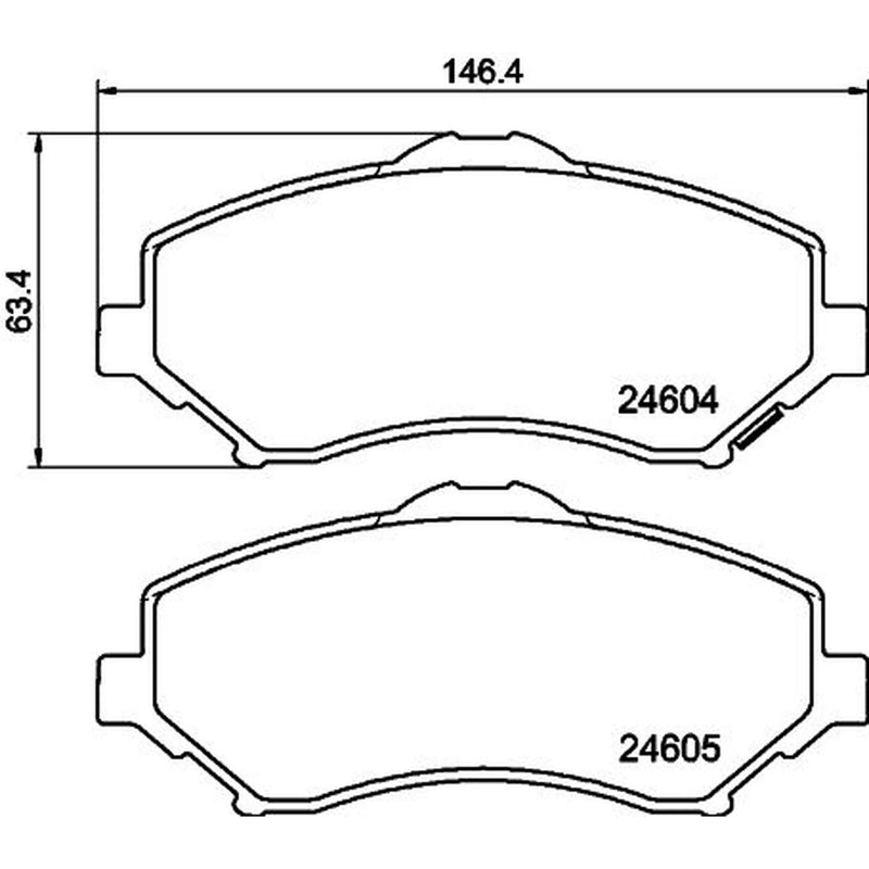 Mintex Front Brake Pad Set fits Chrysler Grand Voyager V 2007-2008