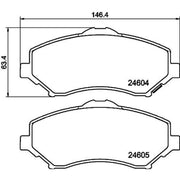 Mintex Front Brake Pad Set fits Chrysler Grand Voyager V 2007-2008 3.3 3.8 4.0