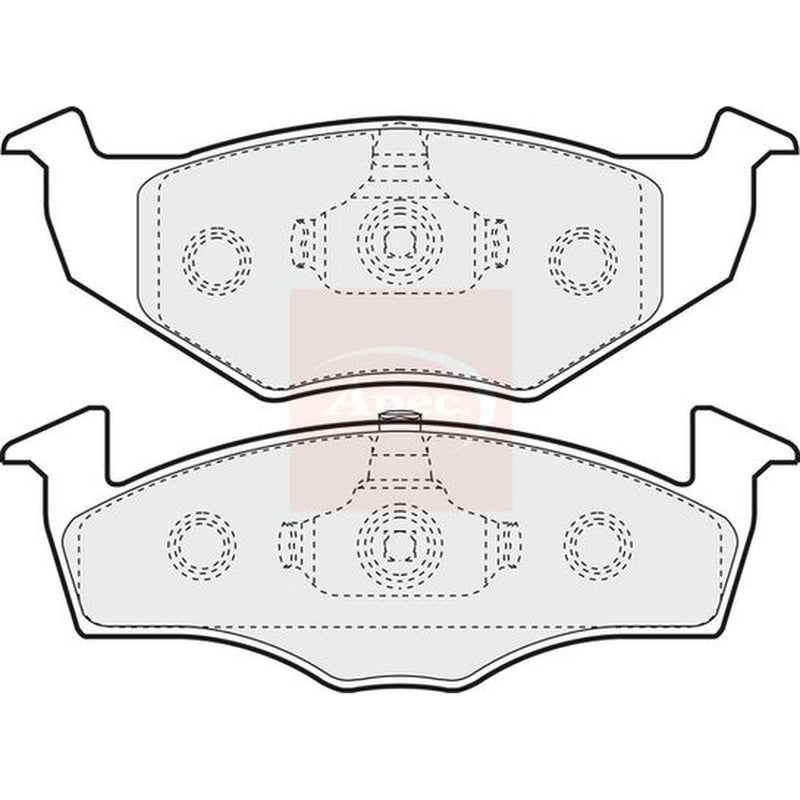 Apec Front Brake Pad Set fits Seat Cordoba 1993-2002 1.4 1.6 1.9