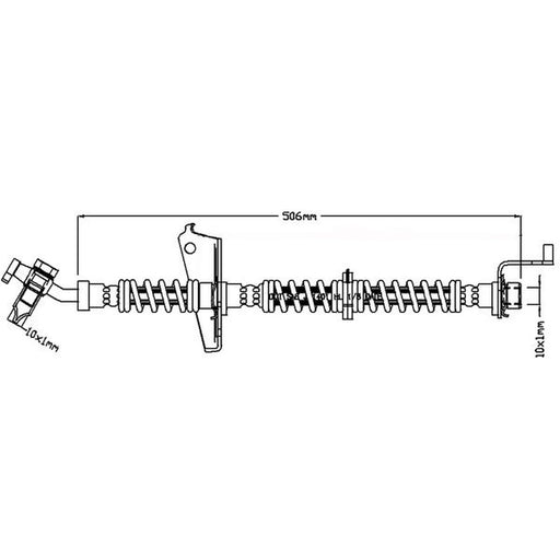 Juratek Brake Hydraulic Hose Line Front fits Land Rover Discovery 1998-2004