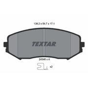 Textar Front Brake Pad Set 2434601