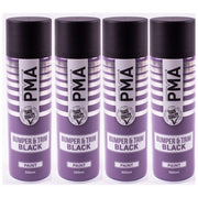 4x Autotek Professional Black Bumper and Trim 500ml Spray Paint High Coverage Autotek - Dynamic Drive