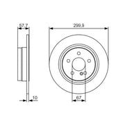 Bosch 2 x Solid Brake Discs