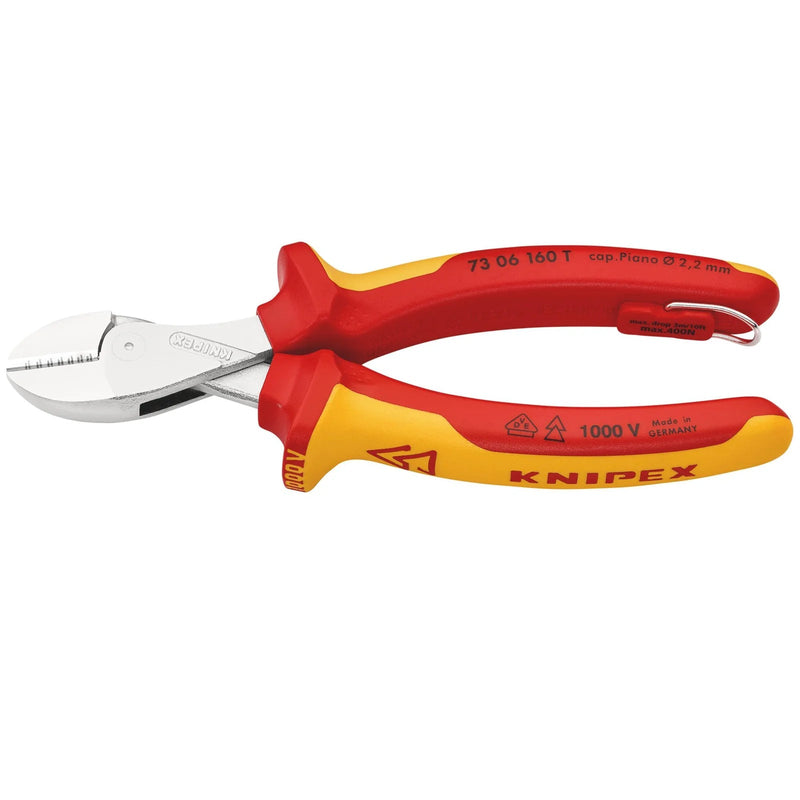 KNIPEX 73 06 160 T BK X-Cut® VDE Compact Diagonal Cutter, 160mm - 73 06 160 T BK - image 1