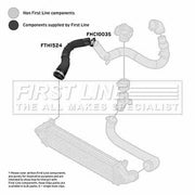 First Line Intercooler Turbo Charge Air Hose fits Land Rover Discovery Sport