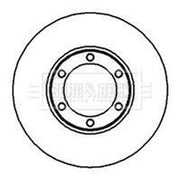 Borg & Beck Front Brake Vented Discs & Pads fits Isuzu Impulse 1990-1993 1.6