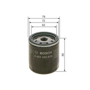 Bosch Engine Oil Filter 0 451 103 079