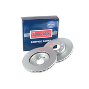 Borg & Beck Front Brake Vented Discs & Pads fits Fiat Punto 2005-2012 1.4