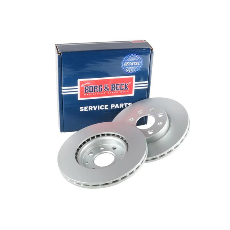 Borg & Beck Front Brake Vented Discs & Pads fits Fiat Punto 2005-2012 1.4