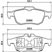 Mintex Rear Brake Pad Set fits Renault Latitude 2010-2011 1.5 2.0 2.5 3.0