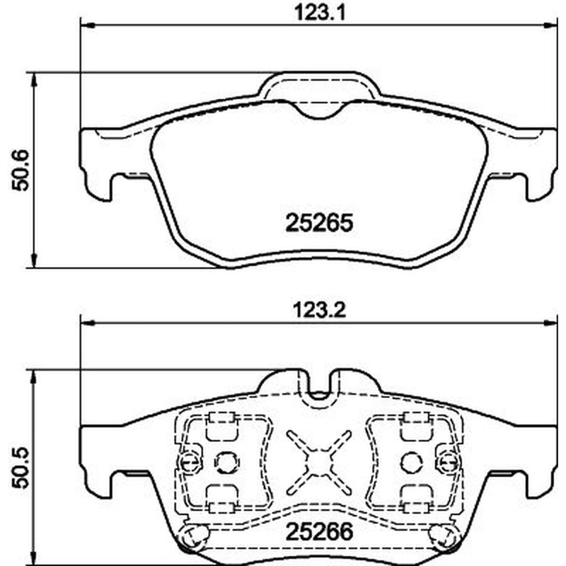 DON Rear Brake Pad Set fits Renault Latitude 2010-2011 1.5 2.0 2.5 3.0
