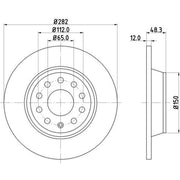 Mintex Mintex Rear Brake Disc Kit solid MDK0249