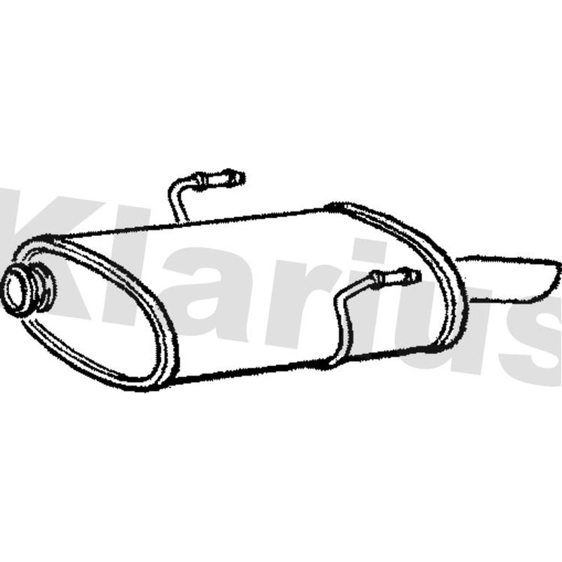 Klarius Box With Tail Pipe Rear fits Peugeot 406 1995-2004 2.0