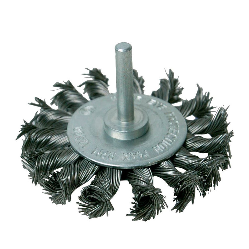 Silverline Rotary Steel Twist-Knot Wheel 75mm 456933 Silverline  - Dynamic Drive
