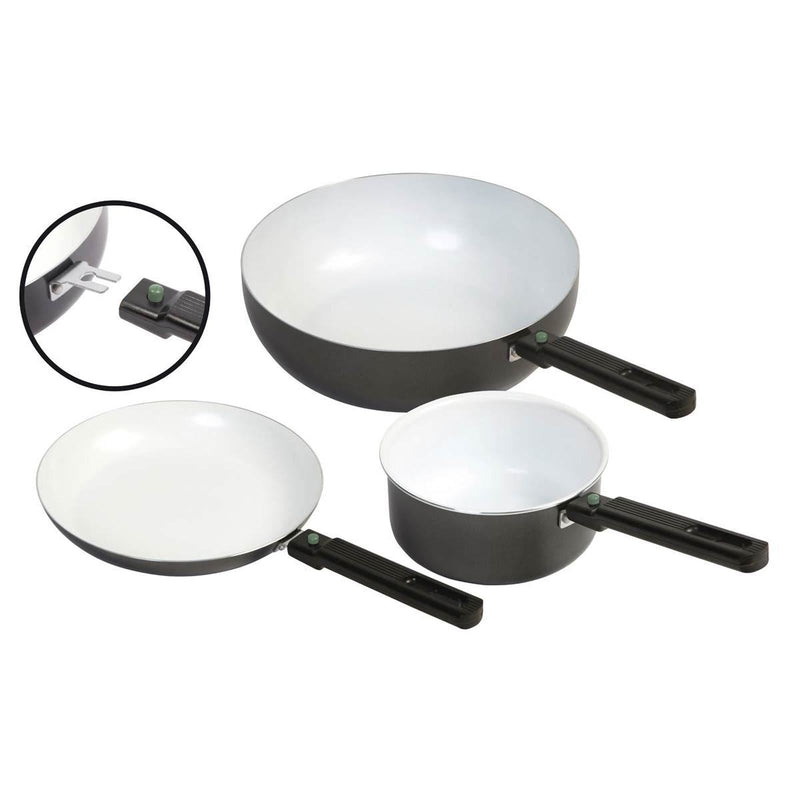 Bo-Camp Frying Pan Sprint Removable Handle Blk/White Dia 20cm Bo-Camp - Dynamic Drive