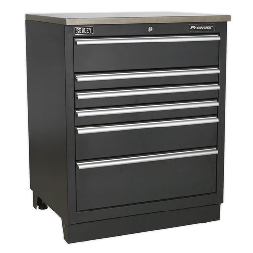 Sealey Modular Floor Cabinet 6 Drawer 775mm Heavy-Duty APMS03 Sealey - Dynamic Drive