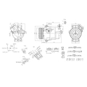 Hella Air Conditioning Compressor fits Opel Astra H 2004-2010 1.6 1.8