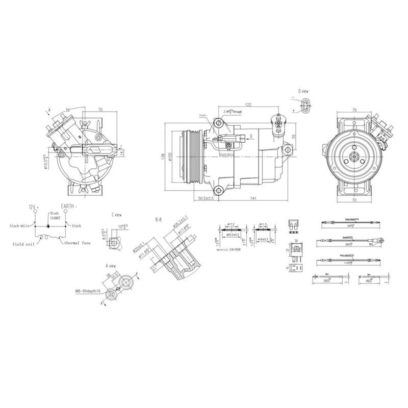 Hella Air Conditioning Compressor fits Opel Astra H 2004-2010 1.6 1.8