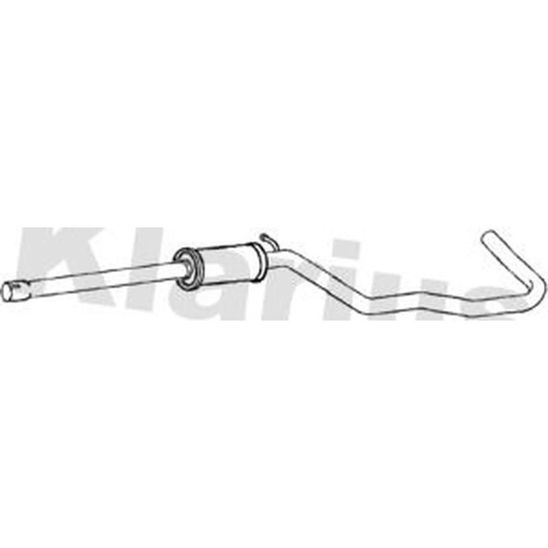 Klarius Box With Centre Pipe Centre fits Audi A3 2016-2017 1.0