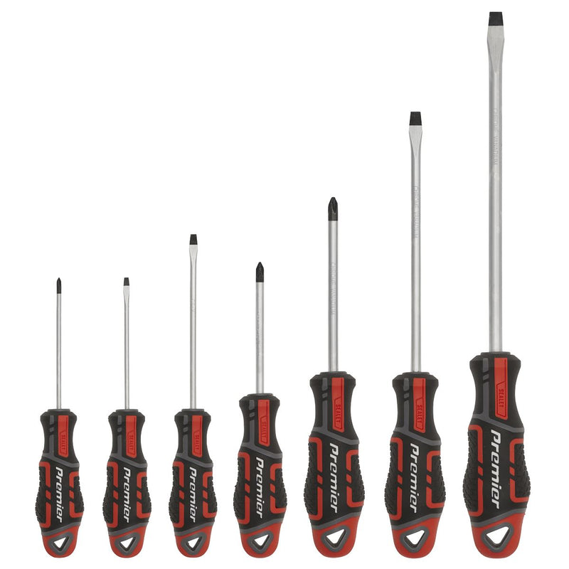 Sealey Premier Premier GripMAX Screwdriver Set 7pc - Red AK4321 Sealey Premier - Dynamic Drive