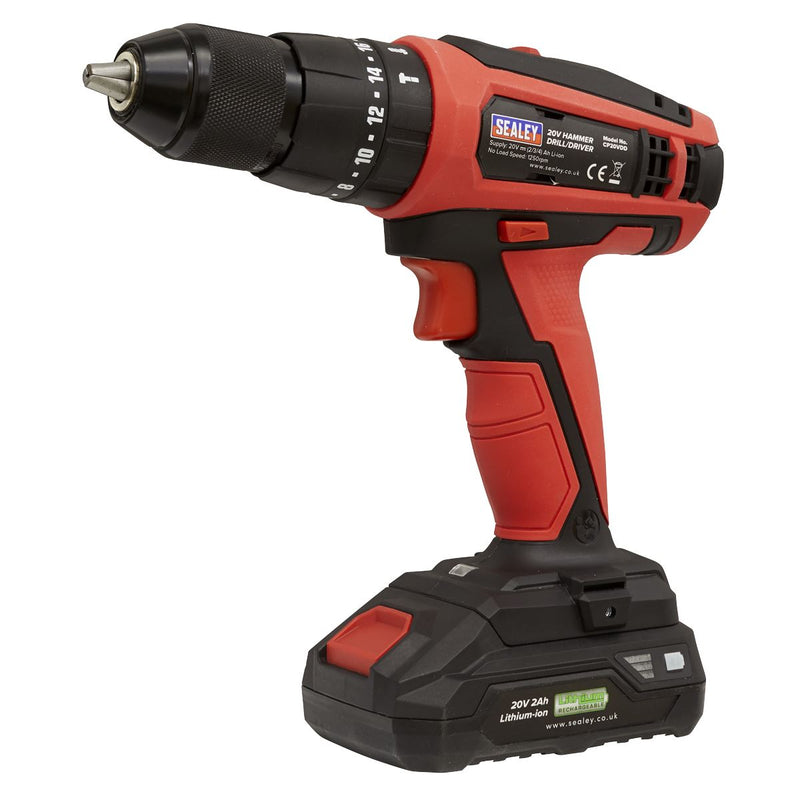 Sealey Combi Drill13mm 20V SV20 Series Body Only CP20VDD Sealey - Dynamic Drive