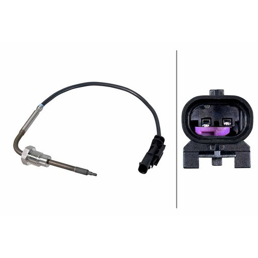 Hella Exhaust Gas Temperature Sensor before soot particul fits Alfa Romeo Giulia