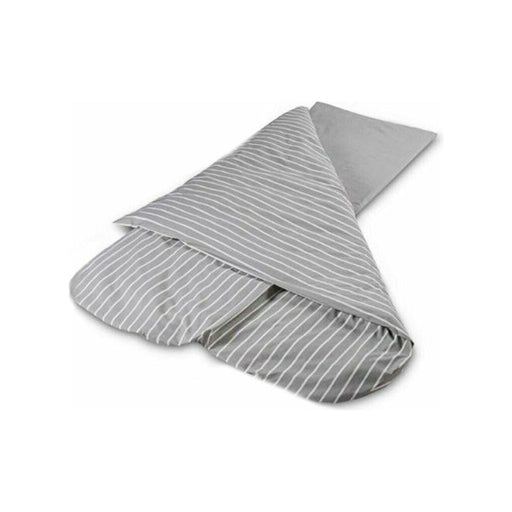 Luxury Grey Stripe Compact Duvalay 4.5 Tog Sleeping Bag Duvet & Topper GREY Duvalay - Dynamic Drive
