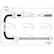 Apec Handbrake Cable Left Rear fits VW Caddy I 1982-1992 1.6 1.8