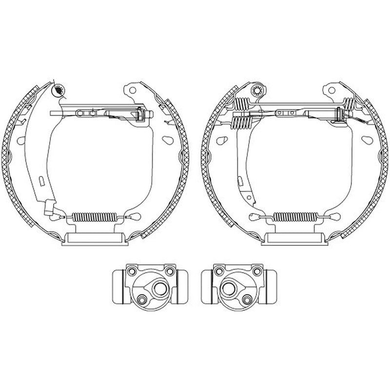 Mintex Brake Shoe Set Axle Kit fits Citroën Zx 1991-1997 1.1 1.4 1.9