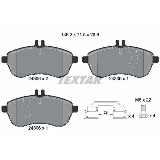 Textar Front Brake Pad Set 2430602