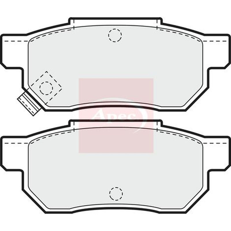 Apec Front & Rear Brake Discs & Pads fits Honda Civic VI 1995-2001 1.6