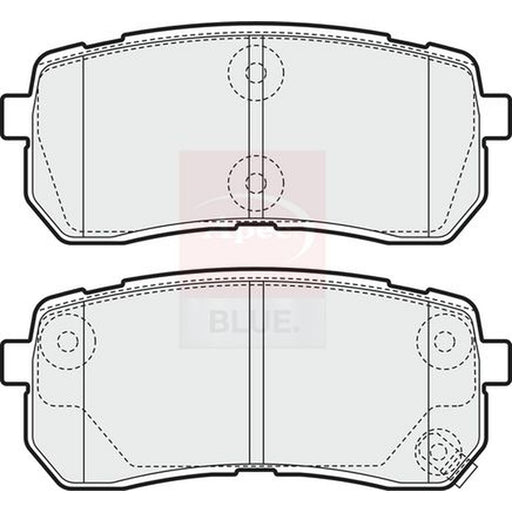 Apec Rear Brake Pad Set fits Hyundai I800 Travel 2008 on 2.5