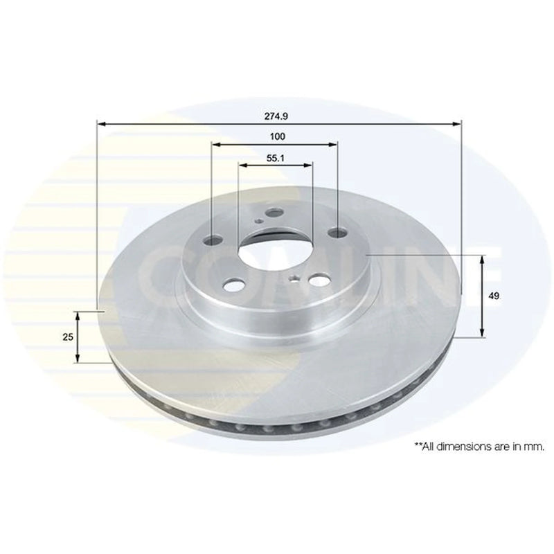 Comline Front & Rear Brake Discs & Pads fits Toyota Celica 1999-2005 1.8