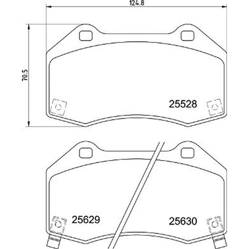 Brembo 4 x Front Brake Pad Set fits Opel Corsa E 2015 on 1.6