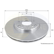 Comline 2 x Vented Front Brake Discs ADC1669V-x2