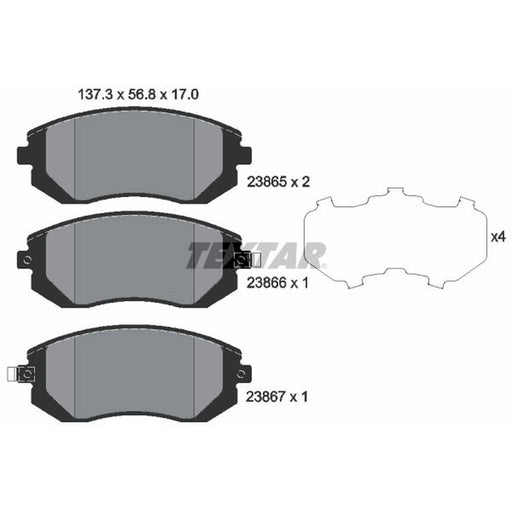 Textar Front Brake Pad Set 2386501
